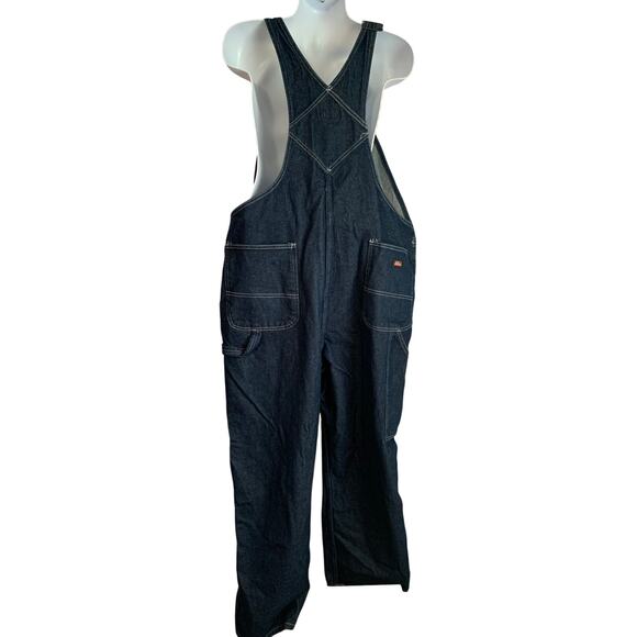 Dickies Bib Overalls NWOT Mens Size XL Regular Denim - Picture 3 of 10
